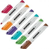 Набор маркеров для досок Kores 6 цветов (толщина линии 3 мм)