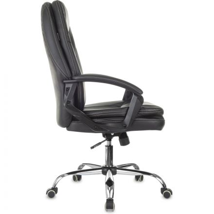 Кресло VB_EChair 668 TPU/SL черный экокожа крестов.металл хром Кресло VB_EChair 668 TPU/SL черный экокожа крестов.металл хром