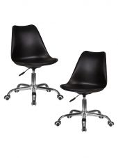 Набор 2 шт Офисное кресло для персонала DOBRIN MICKEY, чёрный