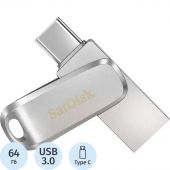 Флеш-память SanDisk Ultra Dual Drive Luxe64GB/USB-C/серебр(SDDDC4-064G-G46)