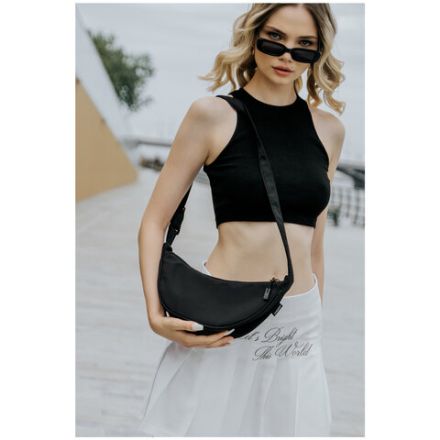 Сумка на плечо HEIKKI SELFIE (ХЕЙКИ) кросс боди, черная, 15х30х10 см, 272636