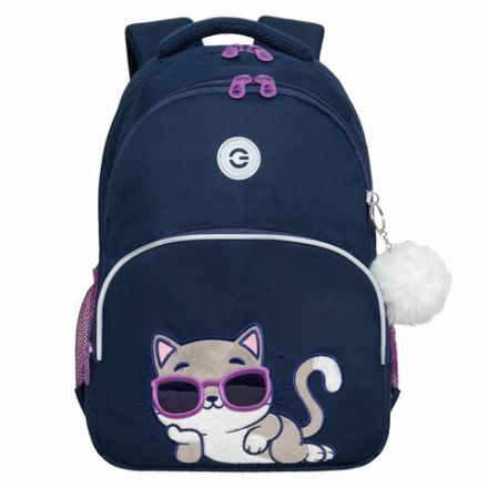 Рюкзак GRIZZLY школьный, анатомическая спинка, 2 отделения, для девочек, "RELAX", 40х27х20 см, RG-460-3/1