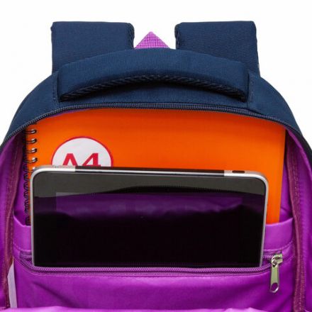 Рюкзак GRIZZLY школьный, анатомическая спинка, 2 отделения, для девочек, "RELAX", 40х27х20 см, RG-460-3/1