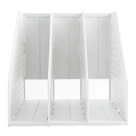 Лоток вертикальный Deli E79003Grey складной 3 отделения серый