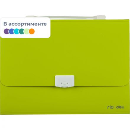 Папка органайзер Deli Rio, А4, 7 отдел., цвет в асс, E38125