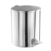 Ведро мусорное с педалью 15 литров, УСИЛЕННОЕ, хром, нержавеющая сталь, ТИТАН Ведро мусорное с педалью 15 литров, УСИЛЕННОЕ, хром, нержавеющая сталь, ТИТАН