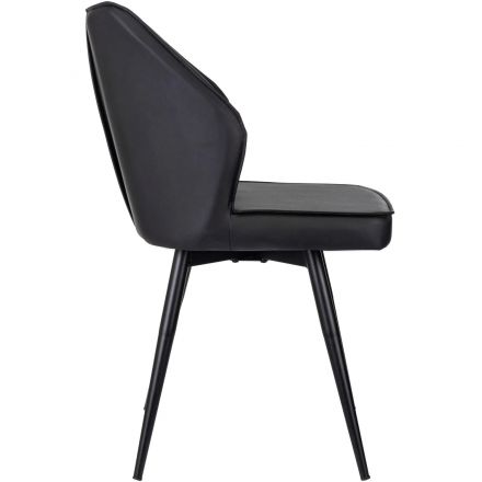 Стул VB_для дома Бюрократ CH-K5/SP_2_K с повор.мех. экокожа черный металл Стул VB_для дома Бюрократ CH-K5/SP_2_K с повор.мех. экокожа черный металл