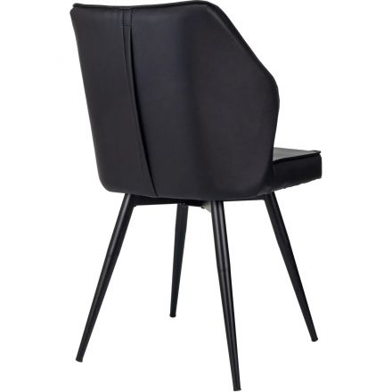 Стул VB_для дома Бюрократ CH-K5/SP_2_K с повор.мех. экокожа черный металл Стул VB_для дома Бюрократ CH-K5/SP_2_K с повор.мех. экокожа черный металл