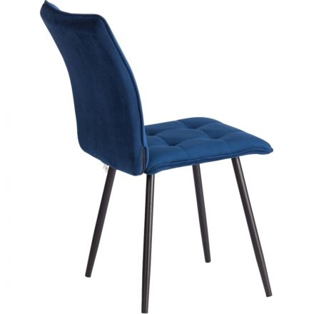 Стул Комус Мебель Flame велюр, 41х55х89, Blue (синий)