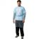 Халат н/с , на завязк, рук.манж, дл.110см, XL, пл 25, голуб, 10 шт/уп