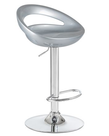 Стул барный DOBRIN DISCO, серебряный