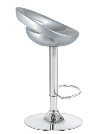 Стул барный DOBRIN DISCO, серебряный