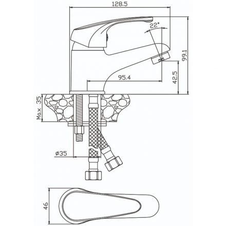 Смеситель для раковины СС_OLIVE'S Avila, 02100AV