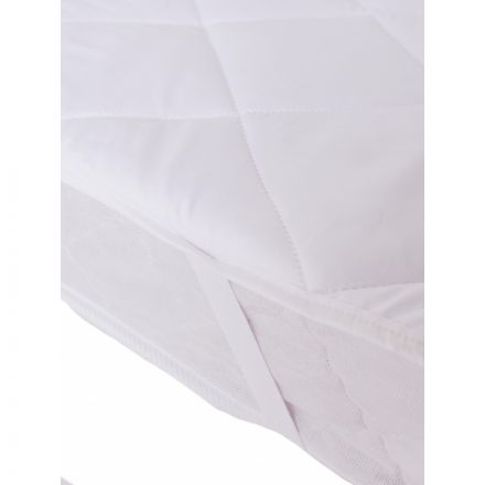 Наматрасник 90х200 стеганый, с резинкой по углам, 100гр/м2, белый