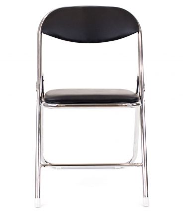 Складной стул Everprof Joker Chrome Экокожа Черный