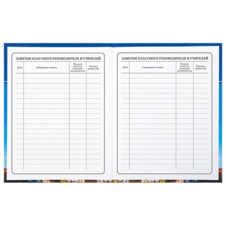 Дневник 1-4 класс 48 л., твердый, BRAUBERG, глянцевая ламинация, с подсказом, "Российский", 106832