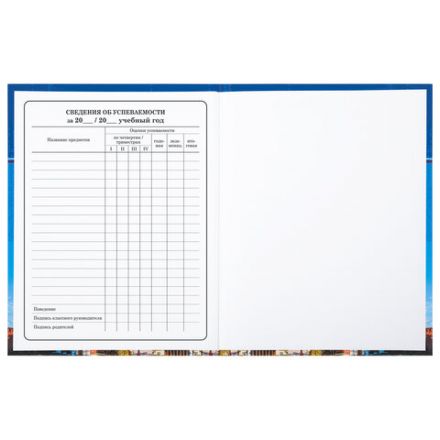 Дневник 1-4 класс 48 л., твердый, BRAUBERG, глянцевая ламинация, с подсказом, "Российский", 106832