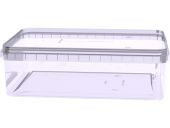 Контейнер 1л. прямоугольный, с бесцветной крышкой, без ручки  бесцветное