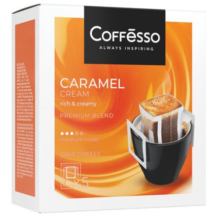Кофе в дрип-пакетах COFFESSO "Caramel Cream" 5 порций по 10 г, 102540