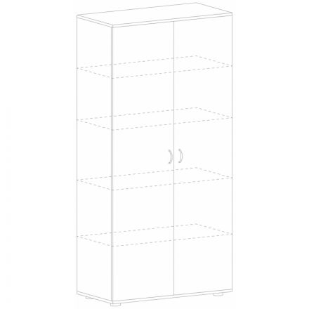 Шкаф MS_Агат   закрытый высокий АО-16 ольха