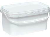 Ведро 2л. прямоугольное, с белой крышкой, с ручкой пластик белый Ведро 2л. прямоугольное, с белой крышкой, с ручкой пластик белый