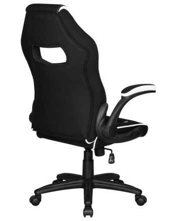 Кресло игровое DOBRIN RICK, черно-белая ткань