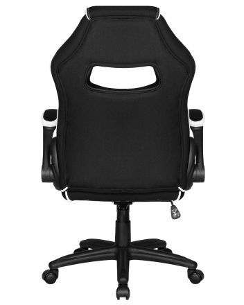 Кресло игровое DOBRIN RICK, черно-белая ткань