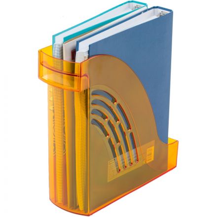 Вертикальный накопитель Attache Яркий Офис пластиковый тонированный оранжевый ширина 95 мм Вертикальный накопитель Attache Яркий Офис пластиковый тонированный оранжевый ширина 95 мм