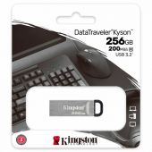 Флеш-диск 256 GB KINGSTON DataTraveler Kyson, разъем USB 3.2, серебряный, DTKN/256GB