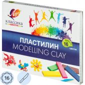 Пластилин Луч Классика 16 цв. в коррексе, арт.20С 1329-08