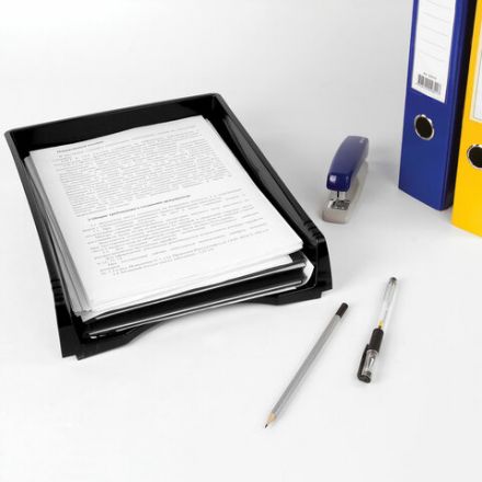 Лоток горизонтальный для бумаг STAFF "Profit", A4 (330х260х60 мм), полипропилен, черный, 237269 Лоток горизонтальный для бумаг STAFF "Profit", A4 (330х260х60 мм), полипропилен, черный, 237269