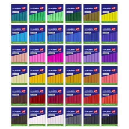 Глина полимерная запекаемая, НАБОР 36 цветов по 20 г, с аксессуарами в кейсе, BRAUBERG ART, 271164 Глина полимерная запекаемая, НАБОР 36 цветов по 20 г, с аксессуарами в кейсе, BRAUBERG ART, 271164