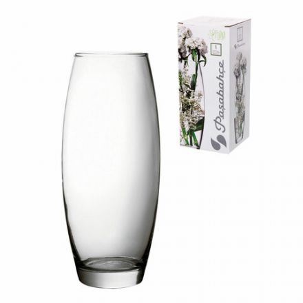 Ваза для цветов, овальная, высота 260 мм, стекло, PASABAHCE "ФЛОРА", фирменная подарочная упаковка, 43966