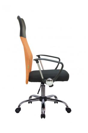 Кресло Smart RCH 8074 Чёрная ткань/Оранжевая сетка (DW-05)