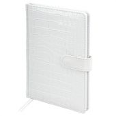 Еженедельник датированный 2026 А5 145х215 мм, BRAUBERG "Party", под кожу, белый, 117179