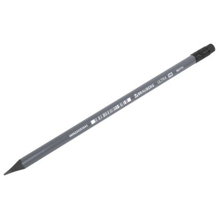 Карандаш чернографитный BRAUBERG "ULTRA", 1 шт., HB, с ластиком, пластиковый, 181711 Карандаш чернографитный BRAUBERG "ULTRA", 1 шт., HB, с ластиком, пластиковый, 181711
