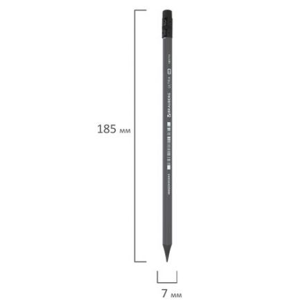 Карандаш чернографитный BRAUBERG "ULTRA", 1 шт., HB, с ластиком, пластиковый, 181711 Карандаш чернографитный BRAUBERG "ULTRA", 1 шт., HB, с ластиком, пластиковый, 181711