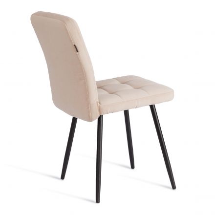 Стул обеденный Sweet LT, велюр, бежевый/черный, 7, 41х55х88 см