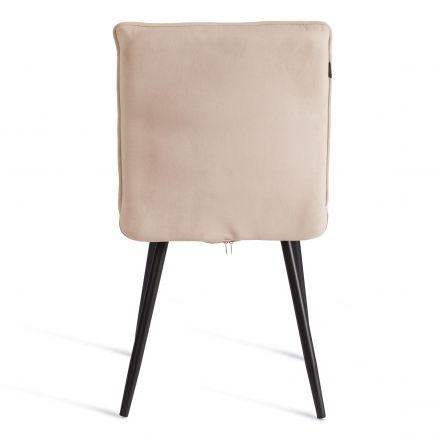 Стул обеденный Sweet LT, велюр, бежевый/черный, 7, 41х55х88 см