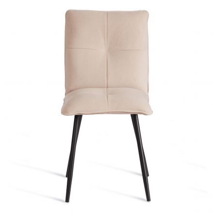 Стул обеденный Sweet LT, велюр, бежевый/черный, 7, 41х55х88 см