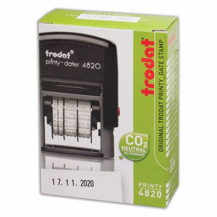 Датер-мини месяц цифрами, оттиск 22х4 мм, синий, TRODAT 4820 BANK, корпус черный, 82498