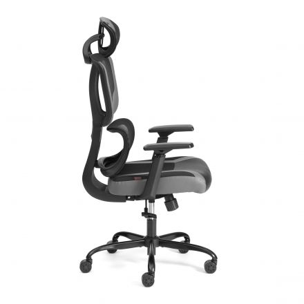 Кресло iCobra ткань / иск. кожа, черный / серый