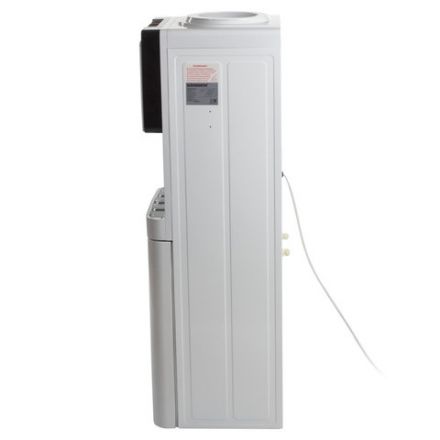 Кулер для воды SONNEN FSE-03, напольный, НАГРЕВ/ОХЛАЖДЕНИЕ ЭЛЕКТРОННОЕ, шкаф, 3 крана, белый/черный, 453979