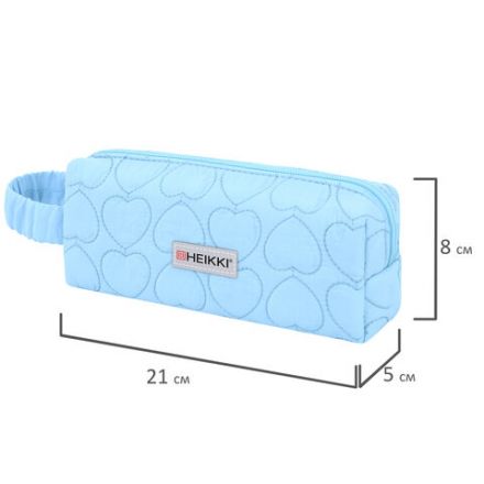 Пенал-косметичка HEIKKI (ХЕЙКИ) с ручкой, 1 отделение, стеганый полиэстер, 21х8х5 см, голубой, 273607 Пенал-косметичка HEIKKI (ХЕЙКИ) с ручкой, 1 отделение, стеганый полиэстер, 21х8х5 см, голубой, 273607