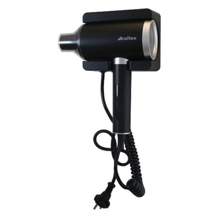 Фен для волос настенный KSITEX F-2000B JET, 2000 Вт, пластик, 2 скорости, 2 температурных режима, черный