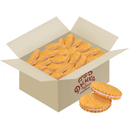 Крекер Дымка Кремделисс клубничный крем, 3,1кг/уп