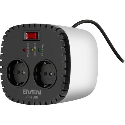 Стабилизатор напряжения SVEN VR-F600 (200Вт,Входное 170-280В,  2xEURO)