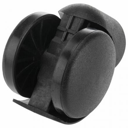 Колеса (ролики) для кресла, пластиковые, КОМПЛЕКТ 5 шт., шток d 11 мм, черные, в пакете, WBZ (ВБЗ), 533082