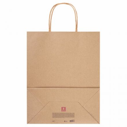 Пакет подарочный КОМПЛЕКТ 7 штук, 26x13x32 см, скретч-слой + стилус, "Brown Kraft", ЗОЛОТАЯ СКАЗКА, 591968