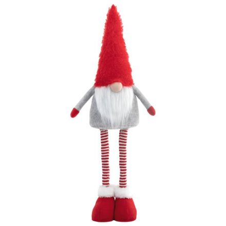 Украшение новогоднее интерьерное 70 см "Гном Ворчун", телескопические ножки, полиэстер, ЗОЛОТАЯ СКАЗКА, 592522